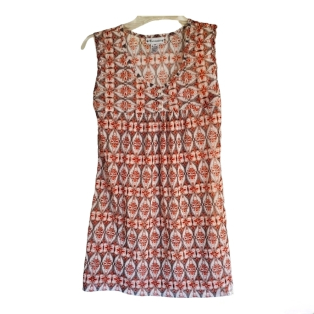 Cute printed tank top‎ blouse medium